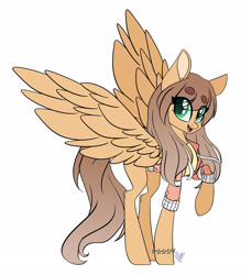 Size: 2292x2616 | Tagged: safe, artist:donnie-moon, imported from derpibooru, oc, oc only, pegasus, pony, eyelashes, female, high res, mare, pegasus oc, raised hoof, simple background, smiling, solo, white background, wings