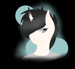 Size: 2101x1944 | Tagged: safe, artist:aonairfaol, imported from derpibooru, oc, oc only, pony, unicorn, abstract background, clothes, eyelashes, female, horn, solo, unicorn oc