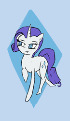 Size: 1226x2116 | Tagged: safe, artist:solid shrimp, imported from derpibooru, rarity, pony, unicorn, colored, female, flat colors, mare, simple background, solo