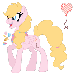Size: 900x900 | Tagged: safe, artist:magicuniclaws, imported from derpibooru, oc, oc only, pegasus, pony, balloon, female, heart balloon, mare, parents:derpypie, simple background, solo, transparent background
