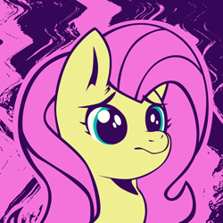 Size: 4200x4200 | Tagged: safe, artist:poxy_boxy, imported from derpibooru, part of a set, fluttershy, pegasus, pony, abstract background, absurd resolution, bust, concerned, cute, portrait, sad, solo