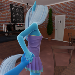 Size: 1080x1080 | Tagged: safe, artist:stellarator, imported from derpibooru, trixie, oc, oc:smoothie, anthro, unguligrade anthro, comic:we will be adored, comic:we will be adored part 18, 3d, blender, blender cycles, canon x oc, comic, cycles, delicious flat chest, female, flatrixie, holding hands, male, male pov, not sfm, offscreen character, offscreen male, pov