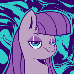 Size: 4200x4200 | Tagged: safe, artist:poxy_boxy, imported from derpibooru, part of a set, maud pie, earth pony, pony, abstract background, absurd resolution, bust, solo