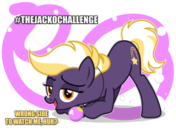 Size: 6000x4469 | Tagged: safe, artist:estories, imported from derpibooru, oc, oc only, oc:wildheart, earth pony, pony, christmas ball, earth pony oc, face down ass up, jack-o challenge, jacko challenge, looking at you, meme, simple background, solo, talking to viewer, transparent background