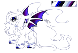 Size: 848x584 | Tagged: safe, artist:inspiredpixels, imported from derpibooru, oc, oc only, bat pony, pony, adoptable, bat pony oc, bat wings, chest fluff, colored hooves, floppy ears, raised hoof, reference sheet, simple background, solo, transparent background, unshorn fetlocks, wings