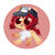 Size: 1000x1000 | Tagged: safe, artist:空空, imported from derpibooru, oc, oc only, oc:anonfilly, oc:conpone, earth pony, pony, /mlp/, /mlp/ con, blank flank, blushing, clothes, female, filly, hat, shirt, simple background, solo, t-shirt