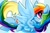 Size: 3401x2230 | Tagged: safe, artist:nekosnicker, imported from derpibooru, rainbow dash, pegasus, pony, flying, high res, smiling, solo