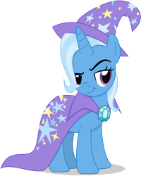 Size: 7459x9314 | Tagged: safe, artist:thatusualguy06, imported from derpibooru, trixie, pony, unicorn, boast busters, .ai available, :t, absurd resolution, cape, clothes, female, hat, lidded eyes, mare, simple background, smug, smugxie, solo, transparent background, trixie's cape, trixie's hat, vector