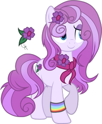 Size: 1599x1936 | Tagged: safe, artist:dayspringsentryyt, imported from derpibooru, oc, oc only, earth pony, pony, female, magical lesbian spawn, mare, offspring, parent:kerfuffle, parent:petunia petals, simple background, solo, transparent background