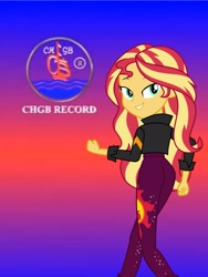 Size: 1717x2289 | Tagged: safe, imported from derpibooru, sunset shimmer, equestria girls, equestria girls series, sunset's backstage pass!, spoiler:eqg series (season 2), chgb record, clothes, grin, jacket, music festival outfit, smiling