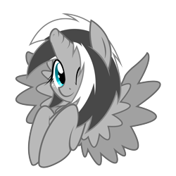 Size: 2388x2388 | Tagged: safe, artist:srmario, imported from derpibooru, oc, oc only, oc:doctiry, alicorn, pony, alicorn oc, broken horn, bust, female, freckles, heart, high res, horn, mare, one eye closed, simple background, smiling, solo, transparent background, wings, wink