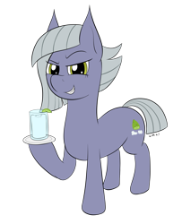 Size: 2479x3053 | Tagged: safe, artist:wapamario63, imported from ponybooru, limestone pie, earth pony, pony, cup, female, holding, lime, mare, milk, plate, rock, simple background, smug, solo, transparent background