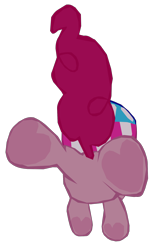 Size: 1280x2026 | Tagged: safe, artist:benpictures1, imported from derpibooru, imported from ponybooru, pinkie pie, earth pony, pony, my little pony: the movie, balloonbutt, butt, cute, diapinkes, female, frog (hoof), helmet, inkscape, mare, simple background, solo, transparent background, underhoof, vector