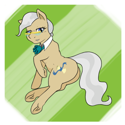 Size: 900x900 | Tagged: safe, artist:sewlde, imported from derpibooru, mayor mare, earth pony, pony, butt, looking at you, plot, solo, underhoof
