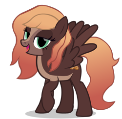 Size: 1106x1080 | Tagged: safe, artist:thunder-blur, imported from derpibooru, oc, oc only, oc:caramel taffy, pegasus, pony, pegasus oc, solo, wings