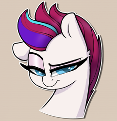 Size: 2995x3112 | Tagged: safe, artist:llametsul, imported from derpibooru, zipp storm, pony, eyeshadow, female, g5, high res, looking at you, makeup, mare, simple background, solo, unamused