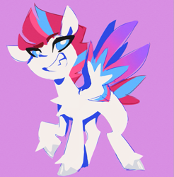 Size: 745x756 | Tagged: safe, artist:nekosnicker, imported from derpibooru, zipp storm, pegasus, pony, female, g5, mare, purple background, simple background, solo