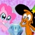 Size: 500x500 | Tagged: safe, artist:ardenttomatostudio, imported from derpibooru, pinkie pie, earth pony, pony, crossover, duo, female, mare, mystery box of plot importance, wander (wander over yonder), wander over yonder