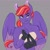 Size: 2048x2048 | Tagged: safe, artist:artfestation, imported from derpibooru, oc, oc only, anthro, pegasus, arm wraps, bust, ear piercing, earring, female, gray background, high res, jewelry, magical lesbian spawn, offspring, parent:rainbow dash, parent:spitfire, pegasus oc, piercing, simple background, smiling, solo, two toned wings, wings