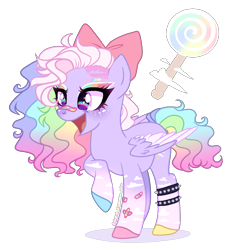 Size: 1300x1400 | Tagged: safe, artist:gihhbloonde, imported from derpibooru, oc, oc only, pegasus, pony, bow, female, hair bow, magical lesbian spawn, mare, offspring, parent:pinkie pie, parent:rainbow dash, parents:pinkiedash, simple background, solo, transparent background