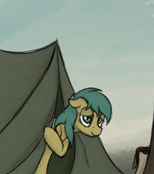 Size: 1000x1133 | Tagged: safe, artist:ahorseofcourse, oc, oc only, pony, sleepy, solo, tent