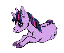 Size: 1160x969 | Tagged: safe, twilight sparkle, pony, unicorn, lying down, simple background, smiling