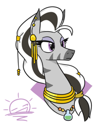 Size: 487x610 | Tagged: safe, artist:jargon scott, imported from derpibooru, oc, oc only, oc:matriarch zeg'us, pony, zebra, bust, female, mare, simple background, solo, white background, zebra oc