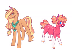 Size: 1881x1311 | Tagged: safe, artist:artfestation, imported from derpibooru, oc, oc only, earth pony, pony, coat markings, earth pony oc, magical lesbian spawn, offspring, parent:applejack, parent:fluttershy, parent:pinkie pie, parents:applepie, parents:flutterpie, simple background, smiling, socks (coat markings), white background