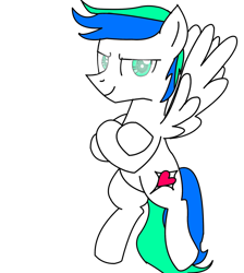 Size: 2065x2301 | Tagged: safe, artist:goldlines005, imported from derpibooru, oc, oc only, pegasus, pony, bipedal, crossed arms, high res, male, pegasus oc, simple background, smiling, solo, stallion, transparent background, wings