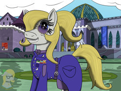 Size: 1600x1200 | Tagged: safe, artist:gray star, derpibooru exclusive, imported from derpibooru, oc, oc:gray star, fallout equestria, clothes, medal, military uniform, ponytail, prewar, sunglasses, uniform