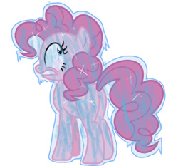 Size: 1011x943 | Tagged: artist needed, safe, imported from derpibooru, pinkie pie, earth pony, pony, 1000 hours in ms paint, female, frozen, ice, mare, simple background, solo, vector, white background