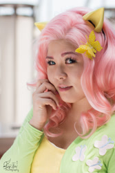 Size: 1000x1500 | Tagged: safe, artist:striderian, imported from derpibooru, fluttershy, human, clothes, cosplay, costume, irl, irl human, otakon, otakon 2014, photo