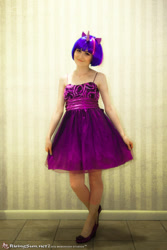 Size: 534x800 | Tagged: safe, artist:sasha-v, artist:sewing sasha, imported from derpibooru, twilight sparkle, human, animegacon, animegacon 2012, bare shoulders, clothes, cosplay, costume, high heels, irl, irl human, photo, shoes, sleeveless