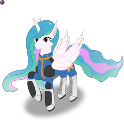 Size: 2000x2000 | Tagged: safe, artist:sovietpony, artist:terminalhash, imported from derpibooru, princess celestia, alicorn, pony, fallout equestria, clothes, fallout equestria: jazz of love, high res, jumpsuit, solo, vault suit, vector