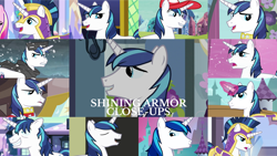 Size: 1280x721 | Tagged: safe, edit, edited screencap, editor:quoterific, imported from derpibooru, screencap, princess cadance, shining armor, pony, unicorn, the crystal empire, armor, crystal guard, crystal guard armor, offscreen character