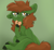Size: 1993x1834 | Tagged: safe, artist:mushy, imported from derpibooru, oc, oc only, earth pony, pony, brown hair, crumbs, eating, female, fluffy, glasses, green pony, hooves, mare, one ear down, sassy, solo, tiktoker