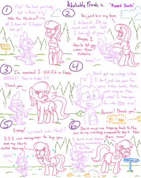 Size: 4779x6013 | Tagged: safe, artist:adorkabletwilightandfriends, imported from derpibooru, lily, lily valley, spike, dragon, earth pony, pony, comic:adorkable twilight and friends, absurd resolution, adorkable, adorkable friends, bipedal, blushing, bouncing, butt, clothes, comic, conversation, cute, date, dating, dimples, dimples of venus, dork, embarrassed, embarrassed body exposure, embarrassed nude exposure, excited, eyes on the prize, female, flirt, flirting, flirty, forest, grass, happy, hopping, humor, jiggle, jiggling, kindness, lilybutt, lilyspike, looking, looking at butt, love, male, nervous, nudity, pants, plot, relationship, ripped pants, ripping, ripping clothes, running, shipping, shorts, slice of life, stare, straight, tearing, torn clothes, volleyball shorts, wardrobe malfunction, we don't normally wear clothes