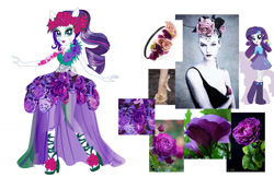 Size: 1400x906 | Tagged: safe, artist:cimmi cumes, imported from twibooru, rarity, equestria girls, legend of everfree, concept art, crystal gala, crystal gala dress, flower, flower in hair, image, needs more jpeg, photo