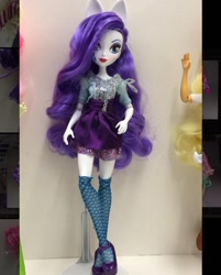 Size: 1080x1346 | Tagged: safe, artist:stephen sumner, imported from twibooru, rarity, equestria girls, clothes, doll, image, lipstick, needs more jpeg, photo, ponied-up, prototype, shoes, skirt, socks, toy