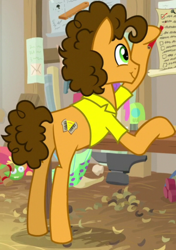 Size: 608x862 | Tagged: safe, imported from derpibooru, screencap, cheese sandwich, earth pony, pony, season 9, the last laugh, spoiler:s09, butt, cropped, male, plot, solo, stallion