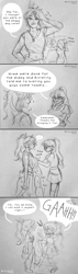 Size: 720x2544 | Tagged: safe, artist:lzjian79, imported from derpibooru, sci-twi, sunset shimmer, twilight sparkle, equestria girls, sketch, speech bubble, traditional art, wiping