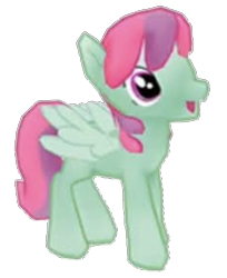 Size: 407x498 | Tagged: safe, artist:pagiepoppie12345, imported from derpibooru, banana bliss, pegasus, pony, female, game, gameloft, mare, simple background, smiling, transparent background, wings