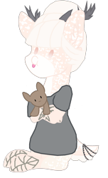 Size: 1026x1688 | Tagged: safe, artist:aonairfaol, imported from derpibooru, oc, oc only, deer, :p, antlers, base used, clothes, plushie, simple background, solo, tongue out, transparent background