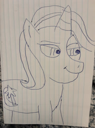 Size: 1280x1707 | Tagged: safe, artist:aliciamartin851, imported from derpibooru, trixie, pony, unicorn, eyes open, female, mare, pen drawing, solo, traditional art