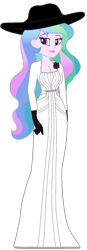 Size: 527x1517 | Tagged: safe, artist:edy_january, edit, imported from derpibooru, part of a set, vector edit, princess celestia, equestria girls, clothes, cosplay, costume, dress, dressup, gloves, hat, lady dimitrescu, principal celestia, resident evil, resident evil 8, resident evil village, solo, vector