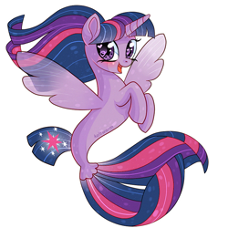 Size: 800x800 | Tagged: safe, artist:kaltwarm, imported from derpibooru, twilight sparkle, alicorn, seapony (g4), my little pony: the movie, blushing, dorsal fin, female, fin wings, fish tail, flowing mane, flowing tail, heart eyes, horn, open mouth, open smile, purple eyes, seaponified, seapony twilight, simple background, smiling, solo, species swap, tail, transparent background, twilight sparkle (alicorn), wingding eyes, wings