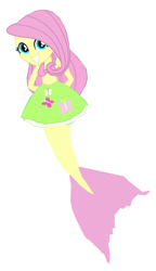 Size: 713x1239 | Tagged: safe, imported from derpibooru, fluttershy, mermaid, equestria girls, grin, mermaidized, ping, png, simple background, smiling, species swap, white background