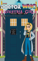 Size: 1280x2036 | Tagged: safe, artist:edcom02, artist:jmkplover, artist:vanossfan10, imported from derpibooru, doctor whooves, time turner, equestria girls, book cover, canterlot high, cover, doctor who, jodie whittaker, tardis, the doctor, thirteenth doctor, wattpad