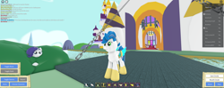 Size: 2560x1017 | Tagged: safe, imported from derpibooru, screencap, oc, oc:neon gears, pony, canterlot, roblox, roleplay is magic