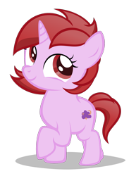 Size: 1640x2120 | Tagged: safe, artist:strategypony, imported from derpibooru, oc, oc only, oc:dawnfire, pony, unicorn, female, filly, horn, looking up, simple background, smiling, solo, transparent background, unicorn oc